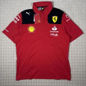 Puma Ferrari F1 Team Polo Shirt Red L NWT